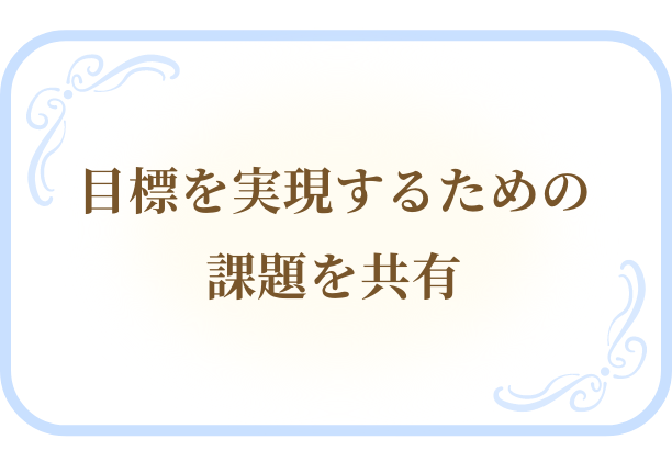 目標を実現するための課題を共有